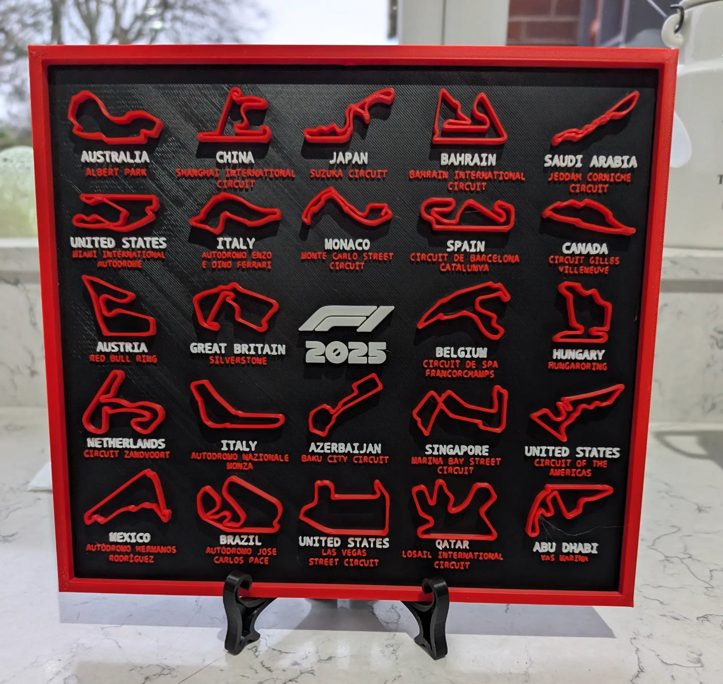 3D-Printed F1 Track Calendar β Full Season Set π
