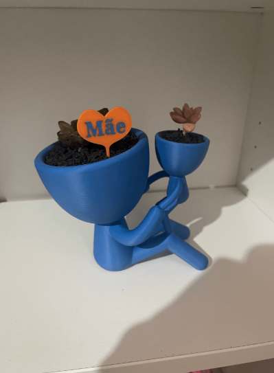 "Mother & Child" Floral Display Pot – 3D Artistic Silhouette Planter & Decorative Centerpiece | Unique Mother’s Day Gift