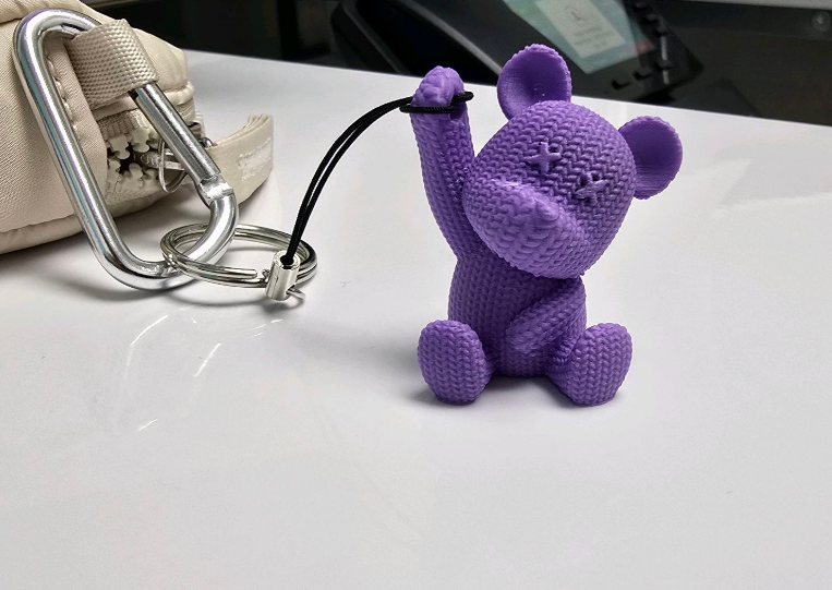 3D Printed Interlinked Chained Bears Toy – Flexible Articulated Moving Bear Figurine – Cute Desk Companion, Sensory Fidget Object & Unique Novelty Keepsake Gift for Kids and Adults