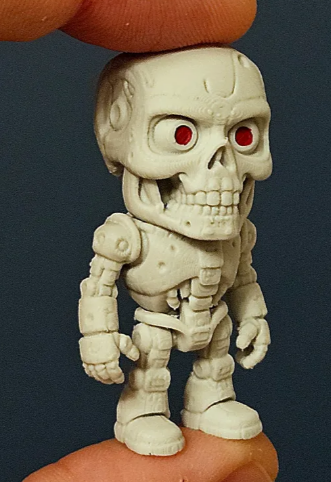 Mini Articulated Skeleton Cyborg Fidget Toy – 3D Printed Pocket-Sized Sci-Fi Robot