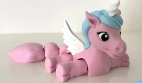 Pastel Winged Unicorn: Adorable Articulated Flexi Alicorn