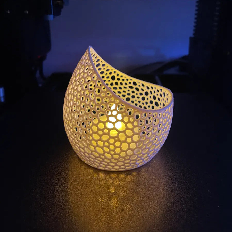 Voronoi Tea Light Lamp