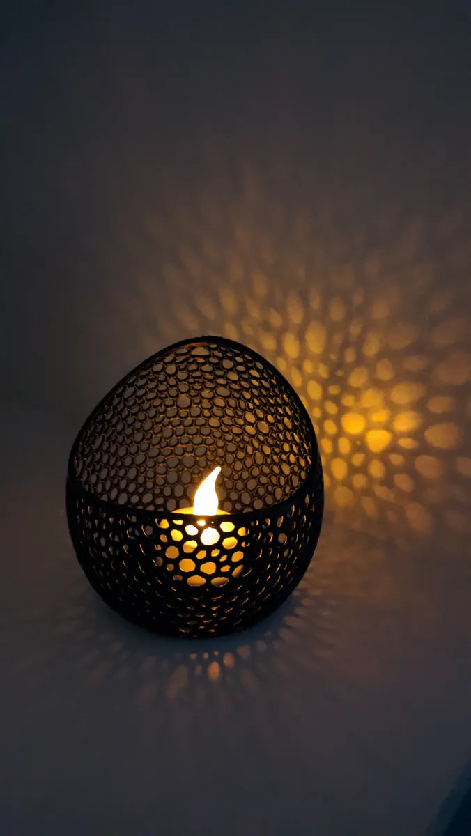Voronoi Tea Light Lamp