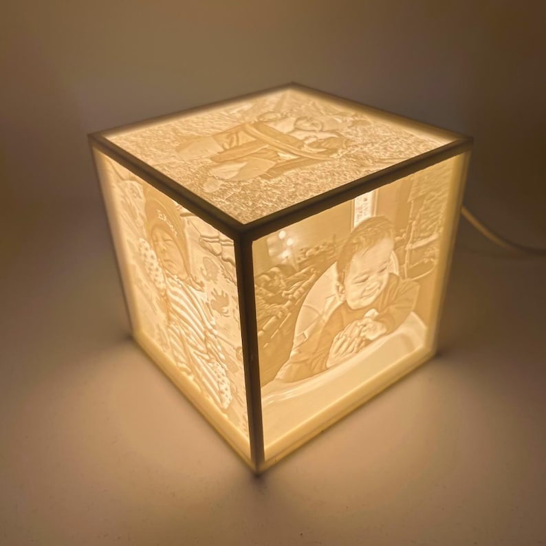 3D Lithophane Photo Cube Box β Light Up Your Memories π―οΈ
