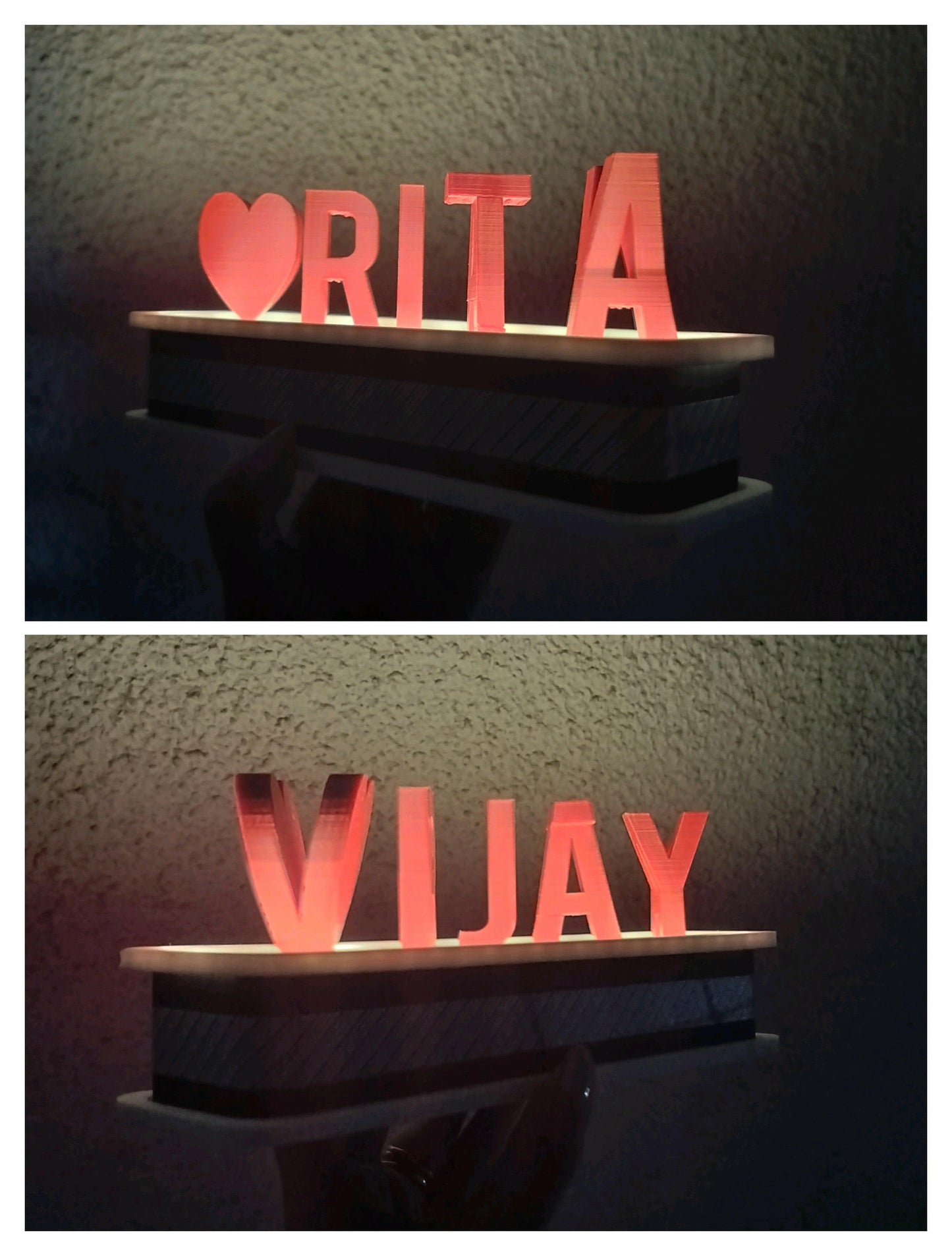 Dual Name Flip with Lights