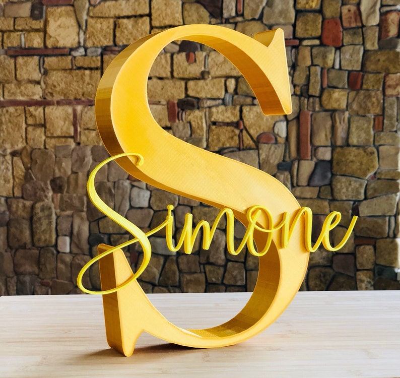 Custom 3D Name Initials Base β Personalized Display Stand π