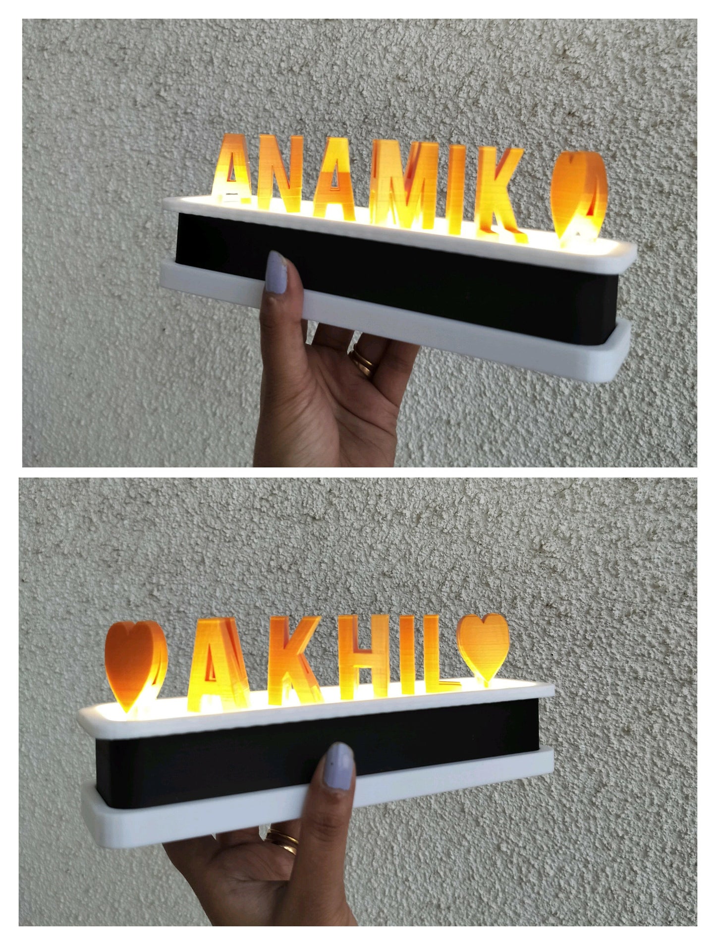 Dual Name Flip with Lights