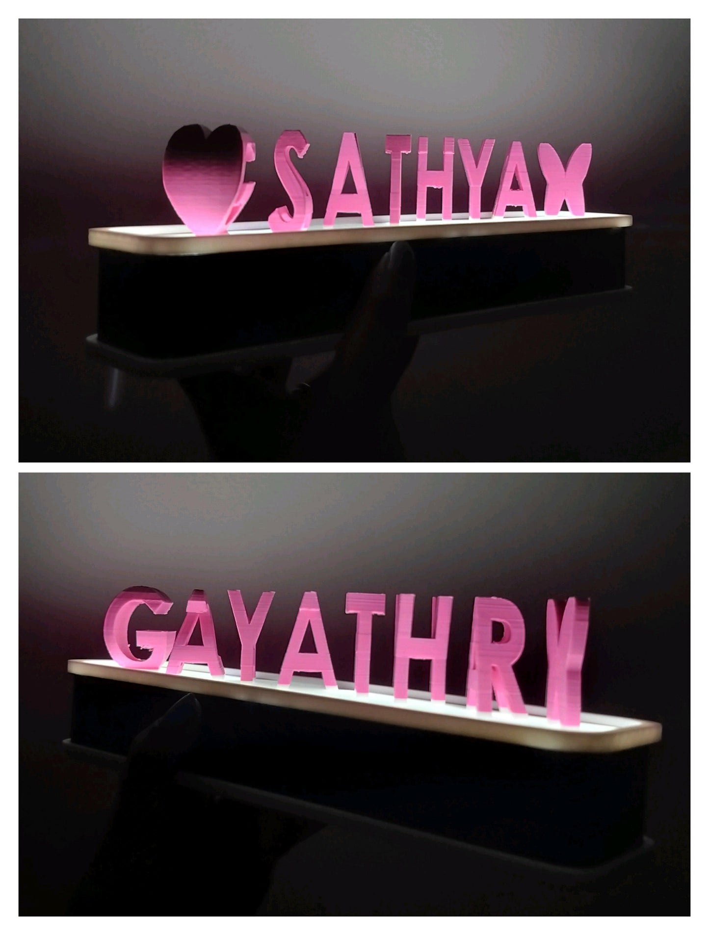 Dual Name Flip with Lights