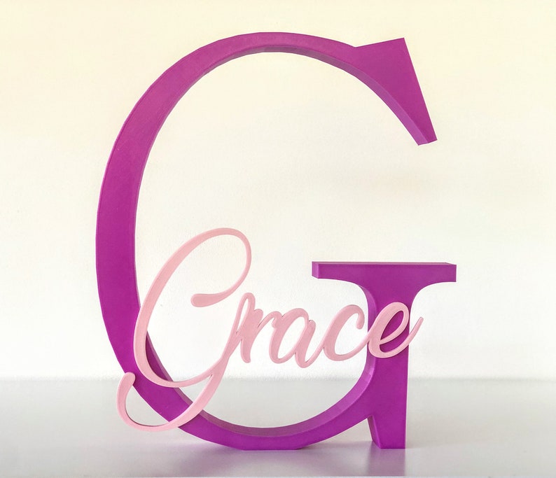 Custom 3D Name Initials Base β Personalized Display Stand π