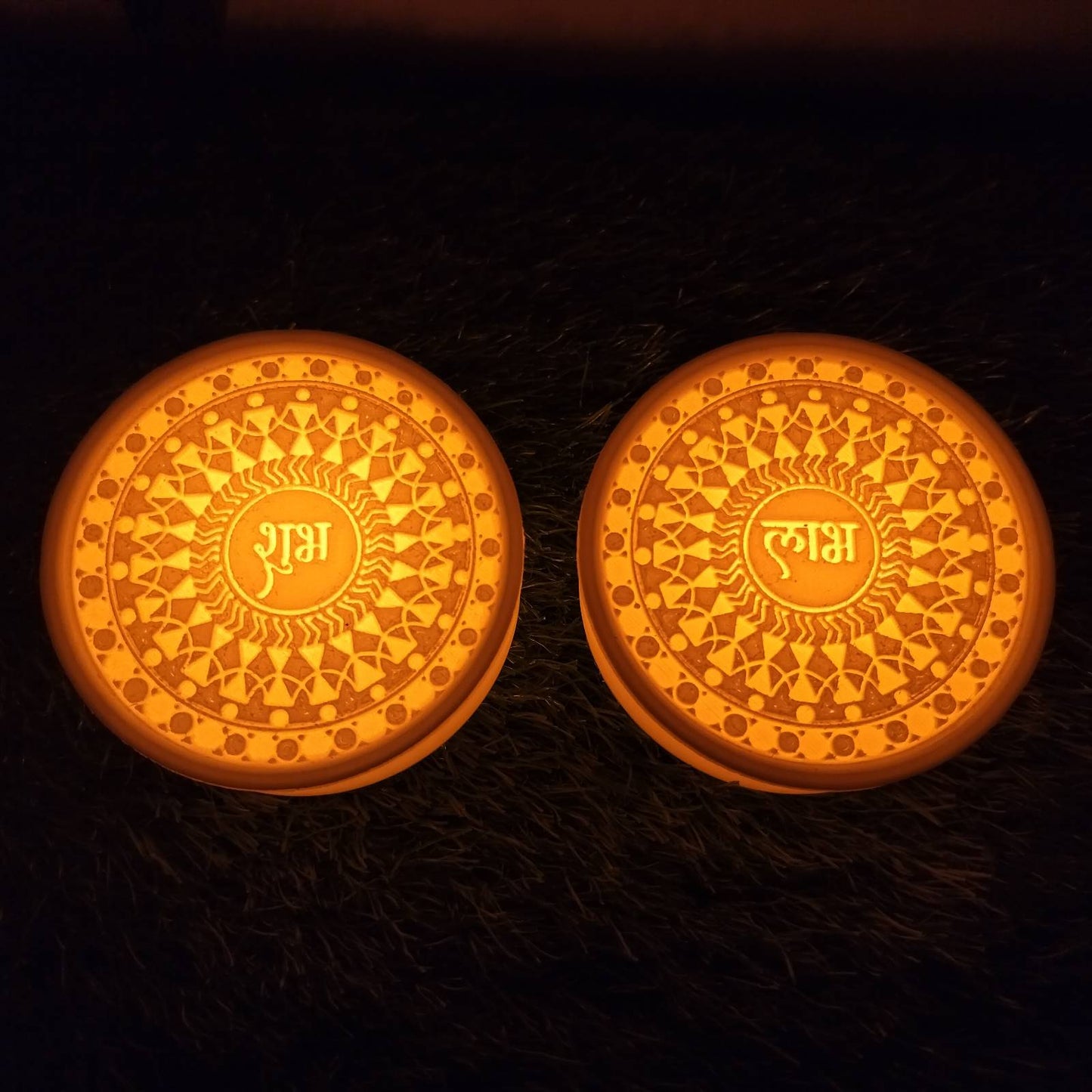 🪔 3D Printed Shubh Labh LED Decor – Battery Powered ✨