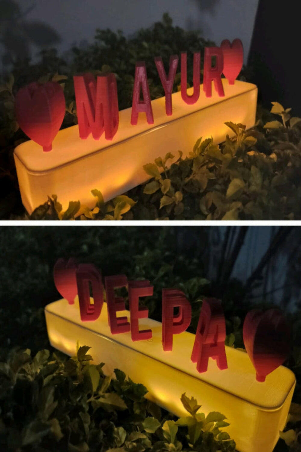 Dual Name Flip with Lights
