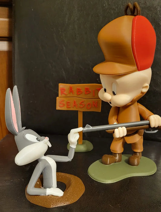 🐰 3D Printed Bunny & Wolf Duo 🐺