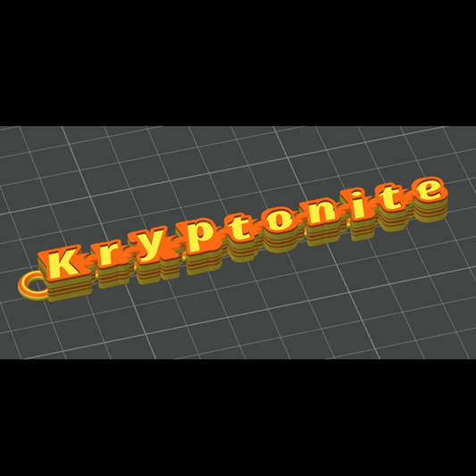 Extrude From Both Sides Personalized Name Keychain