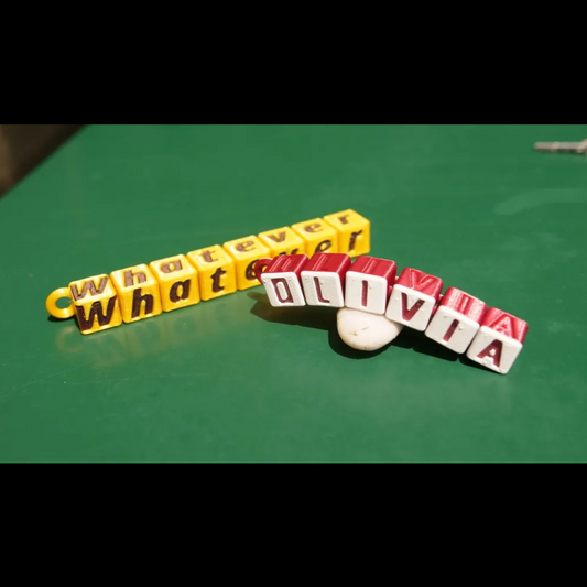 Cubes Personalized Name Keychain