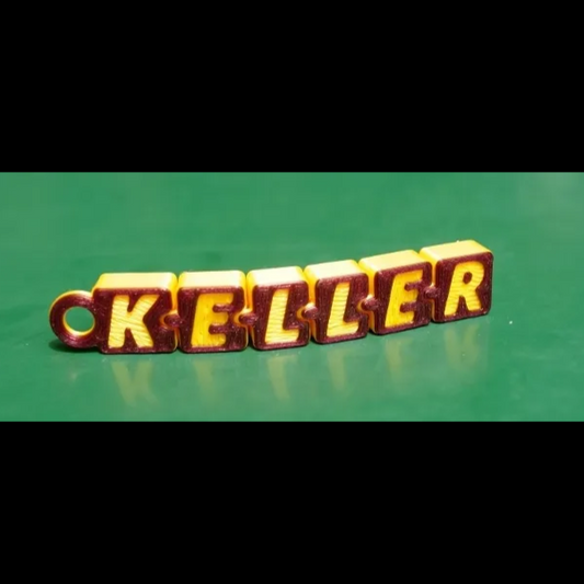 Bricks Personalized Name Keychain