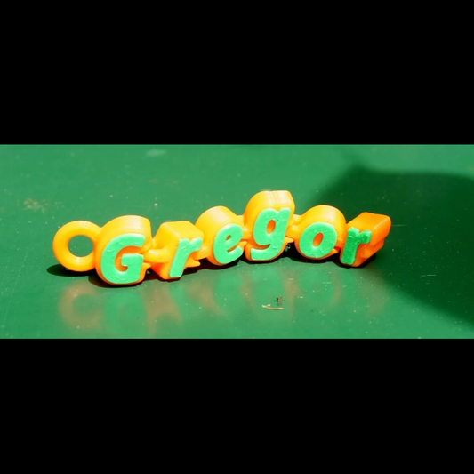 Bubbly Personalized Name Keychain