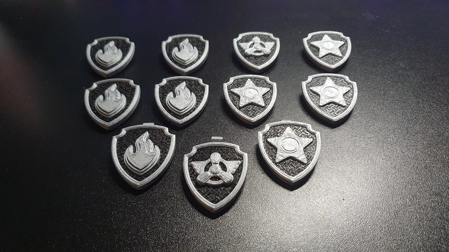 3D Printed Puppy Rescue Team Badges – Fun & Safe for Kids!