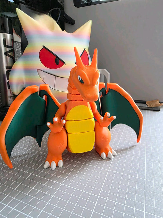 🔥 Flexi Articulated Charizard – 3D Printed Pokémon Collectible 🐉