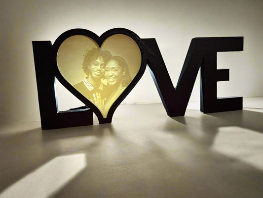 3D Printed Personalized LOVE with Lithophane Photo