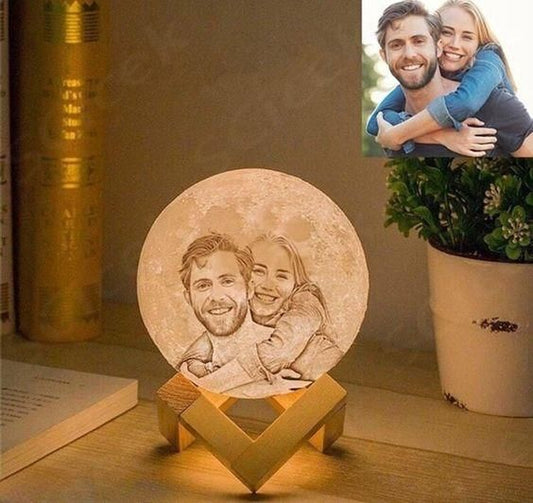 Personalized Lithophane Photo Moon Lamp