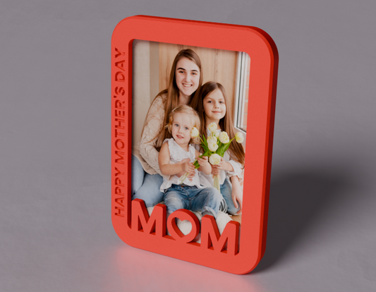 Customizable "MOM" Photo Frame – 3D Personalized Mother’s Day Picture Display | Keepsake Gift for Her
