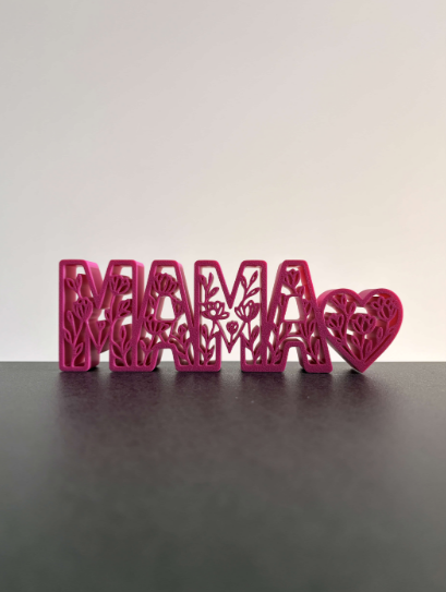"MAMA" Floral Heart Display – 3D Layered Botanical Wall & Tabletop Art | Elegant Mother’s Day Home Decor