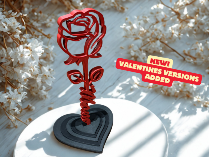 Eternal Standing Rose – 3D Layered Floral Ornament & Tabletop Decor | Elegant Gift for Mother’s Day or Anniversary
