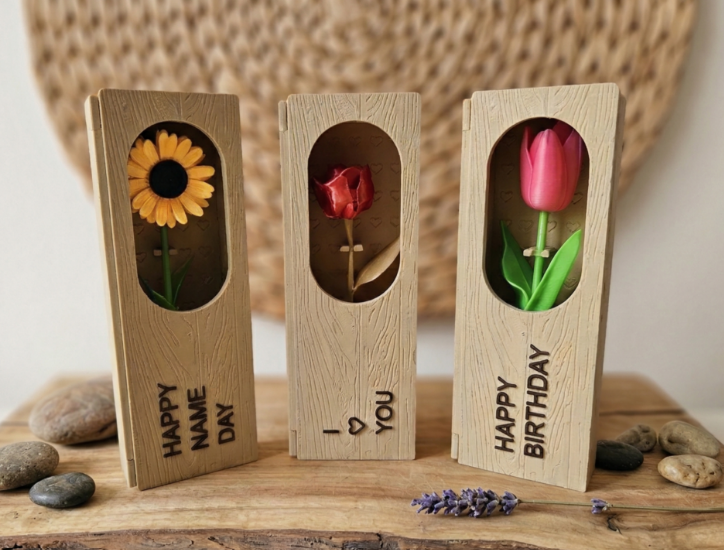 Infinite Bloom Flower Box – 3D Layered Floral Shadow Box & Tabletop Display | Elegant Keepsake Gift for Mom