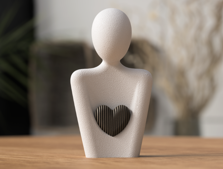 Infinite Embrace Motherhood Statue – Elegant 3D Minimalist Sculpture | Heartfelt Mother’s Day Home Decor & Family Keepsake
