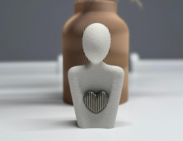Infinite Embrace Motherhood Statue – Elegant 3D Minimalist Sculpture | Heartfelt Mother’s Day Home Decor & Family Keepsake