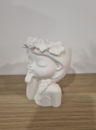 "Blooming Love" Flower Girl Figurine – 3D Minimalist Mother’s Day Sculpture & Shelf Decor | Whimsical Artistic Family Gift