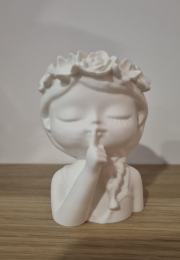 "Blooming Love" Flower Girl Figurine – 3D Minimalist Mother’s Day Sculpture & Shelf Decor | Whimsical Artistic Family Gift