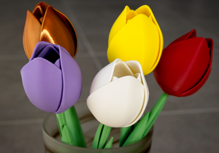The Infinite Tulip – 3D Layered Botanical Sculpture & Modern Tabletop Decor | Elegant Everlasting Floral Gift for Her