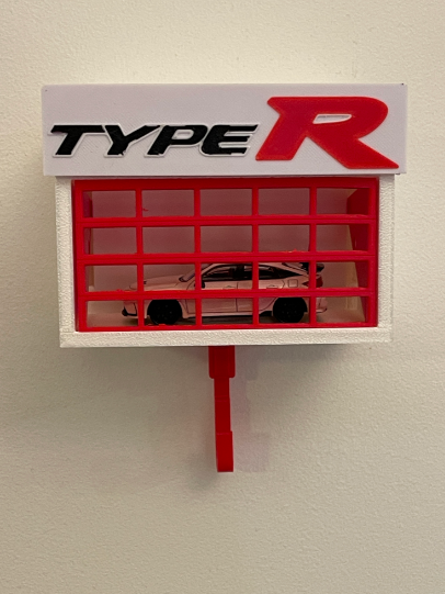 Wall Mounted Car Garage Key Holder with Functional Roll-Up Door – 3D Printed Mini Garage Keychain Rack & Entryway Organizer – Unique Automotive Novelty Gift for Car Enthusiasts and Gearheads