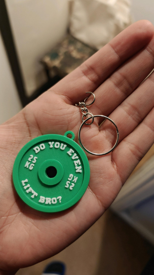Weight Plate Gym Keychain – 3D Printed Miniature Barbell Bumper Plate Keyring – Funny Fitness Novelty Accessory, Workout Bag Charm & Motivational Gym Gift for Bodybuilders, Weightlifters & Powerlifters