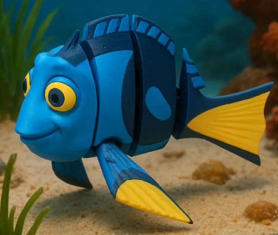Flexi Ocean Friend: Articulated Blue Tang Fidget Companion