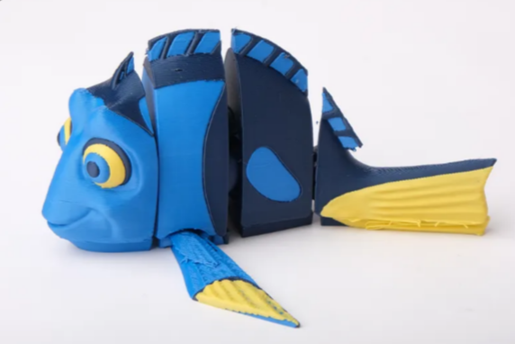 Flexi Ocean Friend: Articulated Blue Tang Fidget Companion