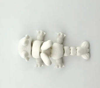 Flexi White Dragon: Adorable Articulated Fidget Companion
