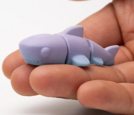 3D Printed Mini Articulated Shark Fidget Toy