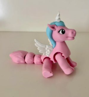 Pastel Winged Unicorn: Adorable Articulated Flexi Alicorn
