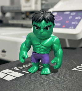 3D Printed Articulated Green Superhero Keychain – Flexi Muscle Hero Charm