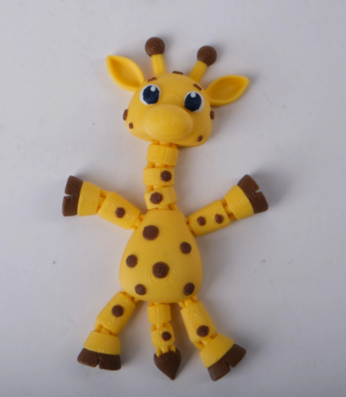 Adorable Articulated Giraffe Fidget Toy – Flexible 3D Printed Desk Pet