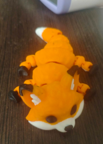 Articulated Fox Fidget Toy – 3D Printed Flexible Desk Pet & Sensory Animal