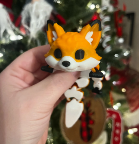 Articulated Fox Fidget Toy – 3D Printed Flexible Desk Pet & Sensory Animal