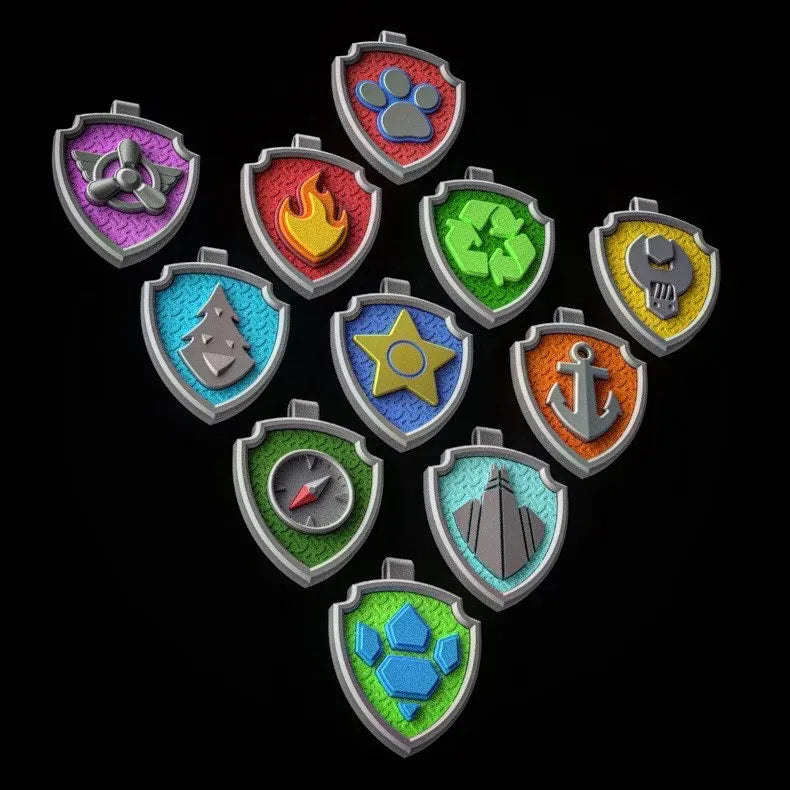 3D Printed Puppy Rescue Team Badges – Fun & Safe for Kids!