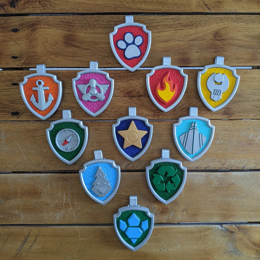 3D Printed Puppy Rescue Team Badges – Fun & Safe for Kids!