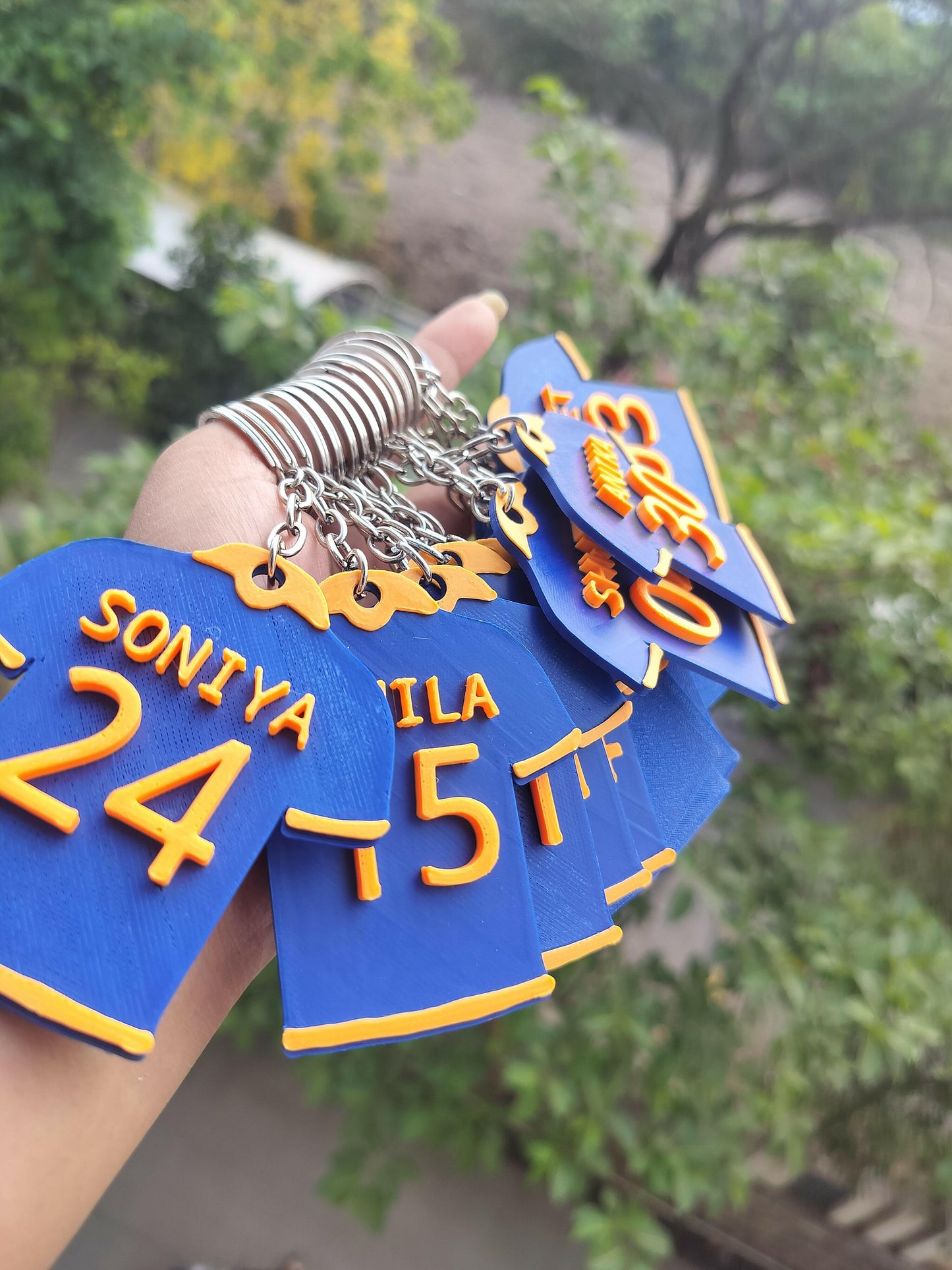 Customizable Indian Cricket Jersey Keychains