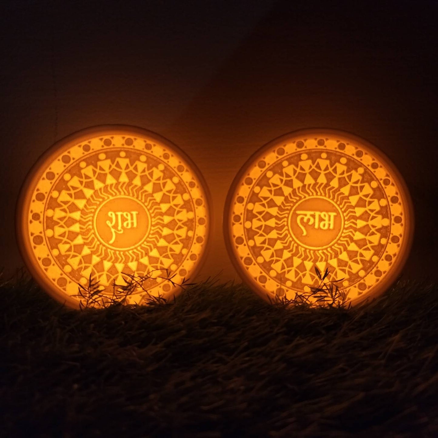 🪔 3D Printed Shubh Labh LED Decor – Battery Powered ✨