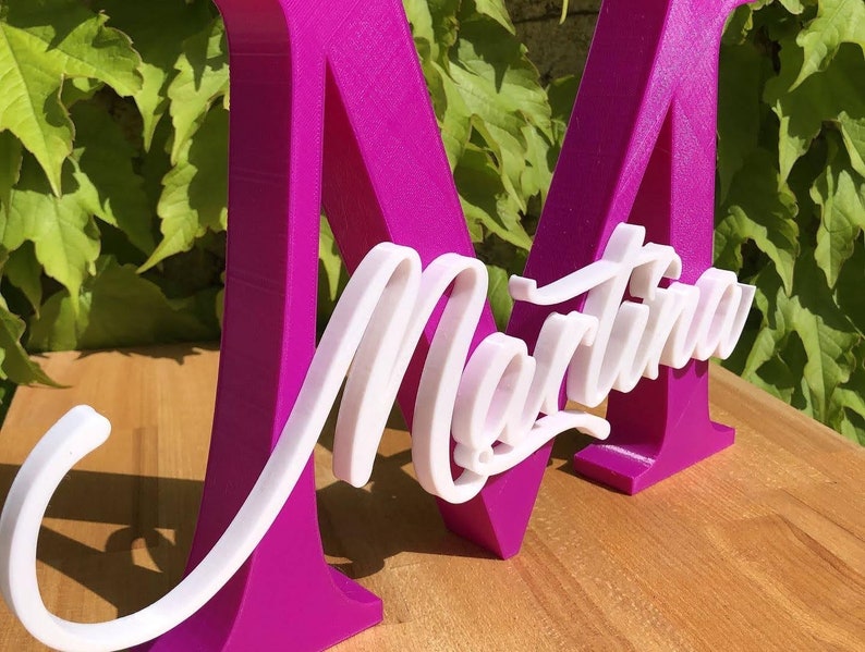 Custom 3D Name Initials Base – Personalized Display Stand 🔠