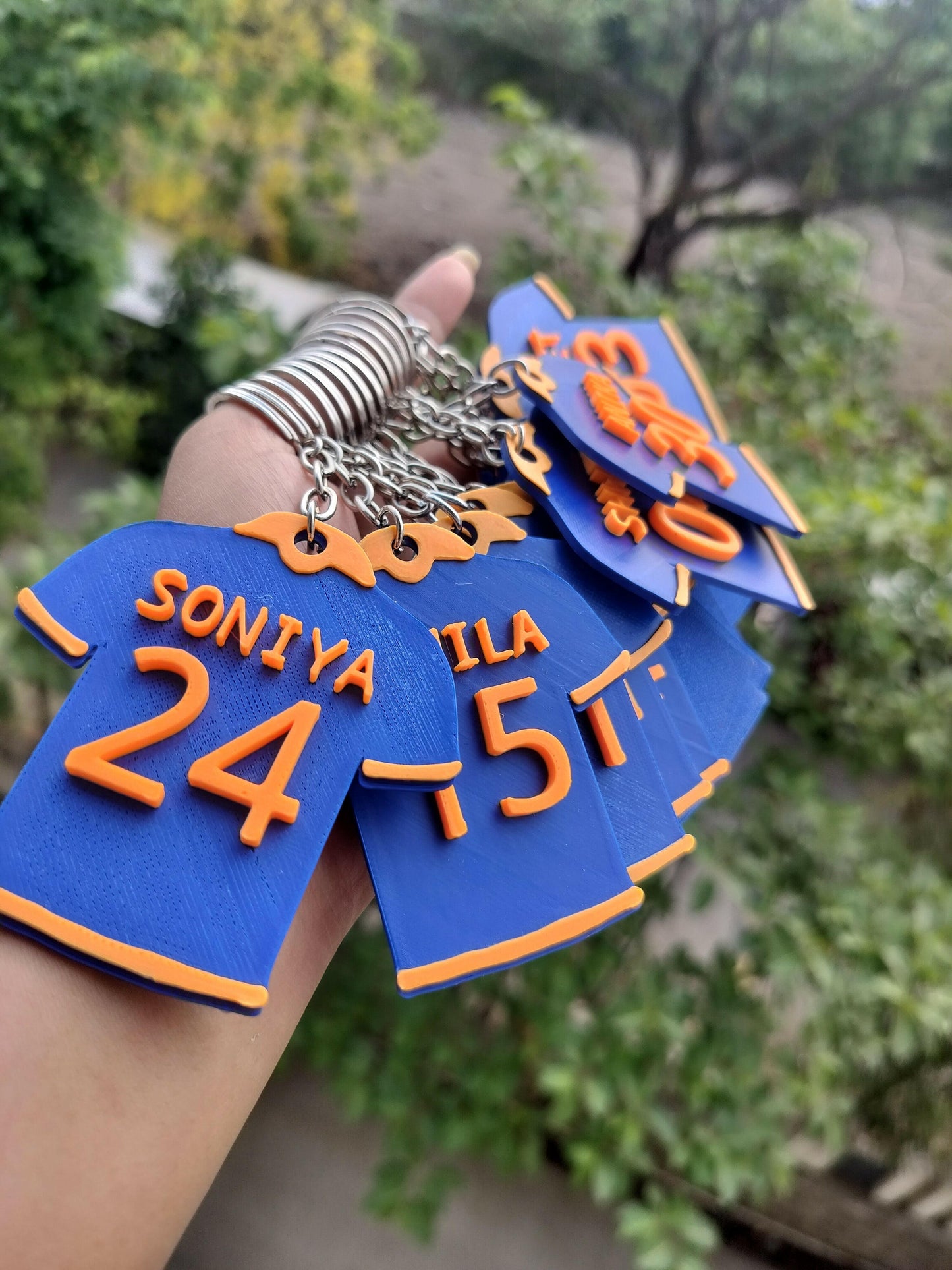 Customizable Indian Cricket Jersey Keychains